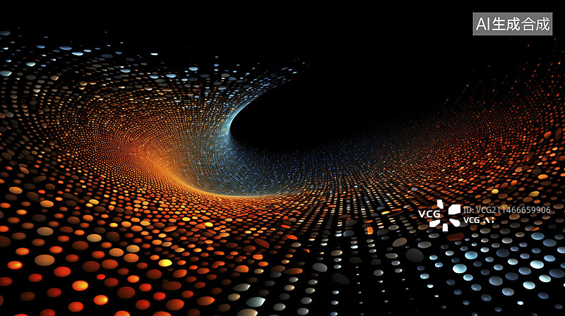 【AI数字艺术】粒子四周发散爆炸效果图片素材