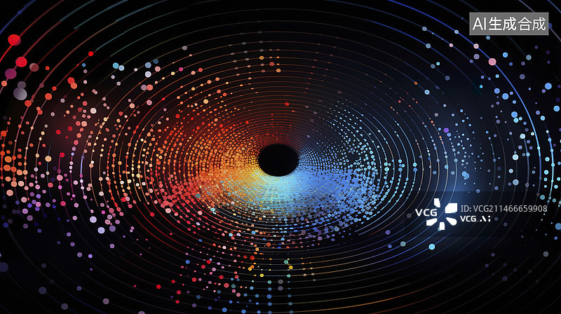 【AI数字艺术】粒子四周发散爆炸效果图片素材