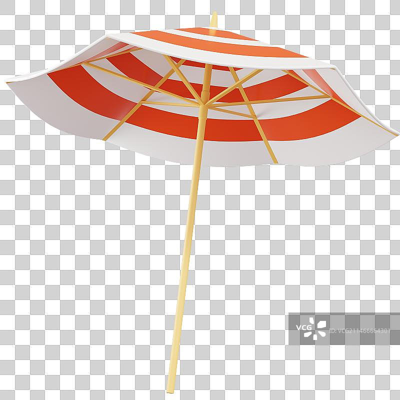3D红白沙滩伞图片素材