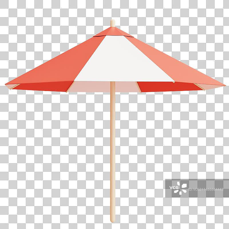 3D红白沙滩伞图片素材