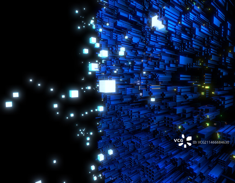 立方体智能科技数据存储与网络数据传输图片素材