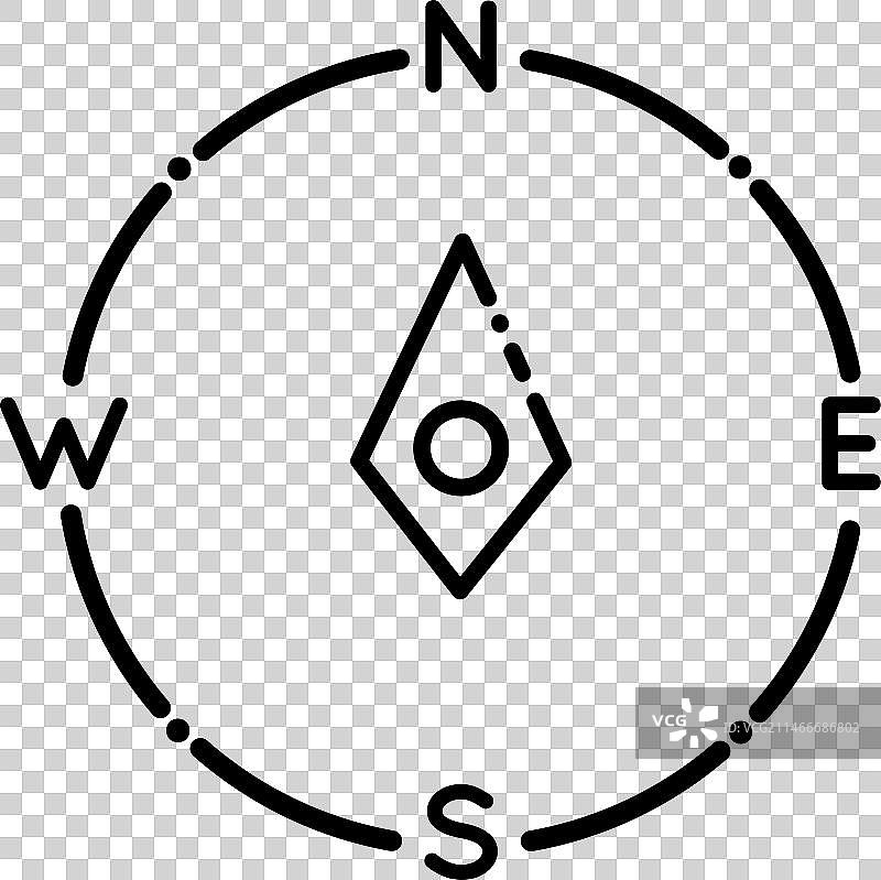 航海罗盘基本方位笔触图片素材