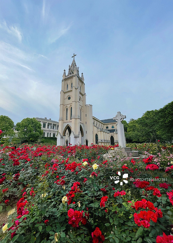 横店广州街的教堂图片素材