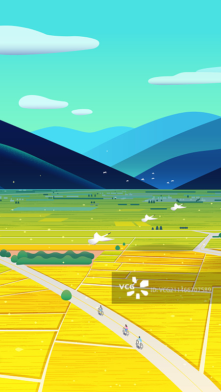 金黄色稻穗景色手机壁纸图片素材