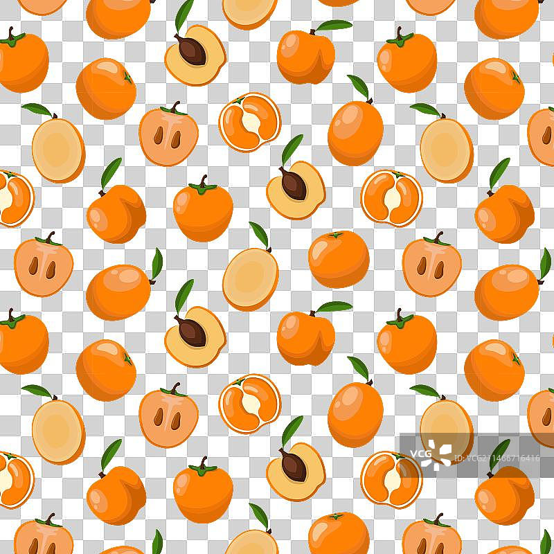 橙子杏芒果无缝图案图片素材