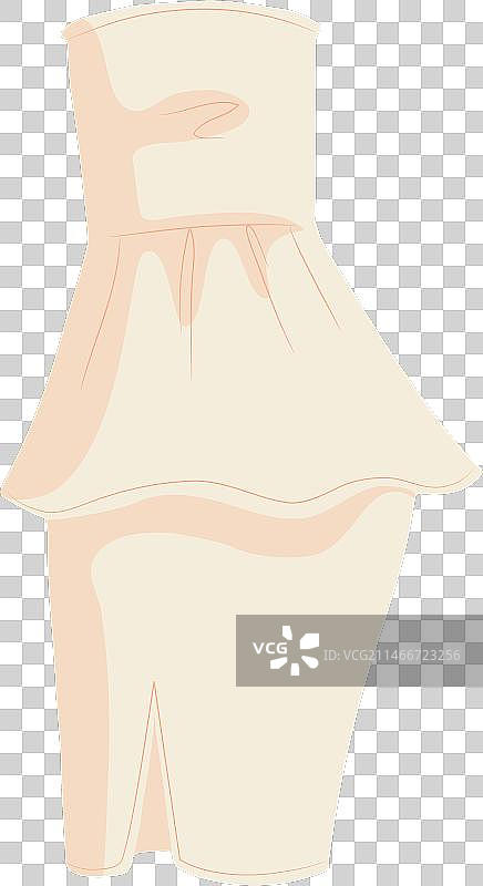 女性褶边连衣裙图片素材