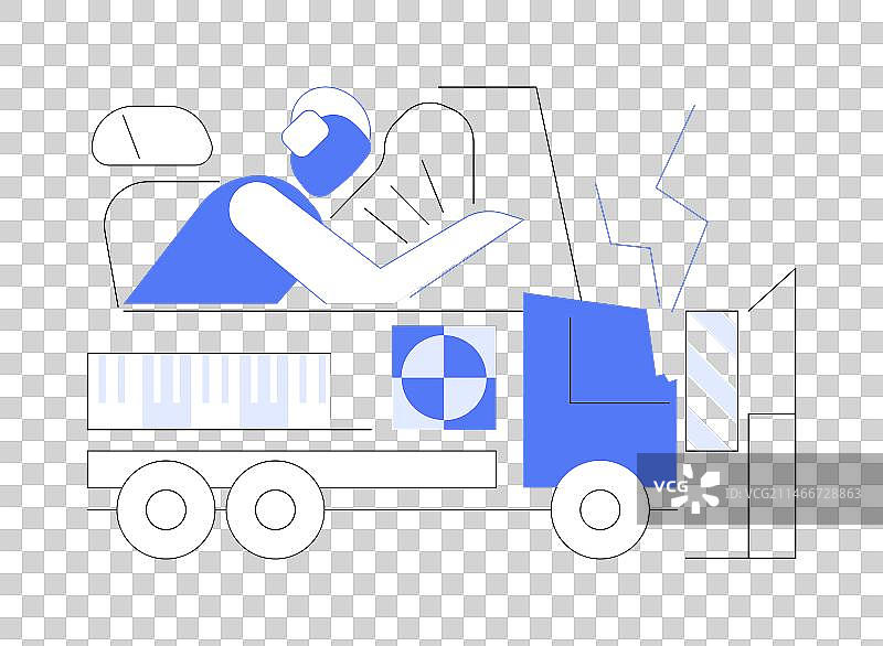 卡车碰撞测试概念图片素材