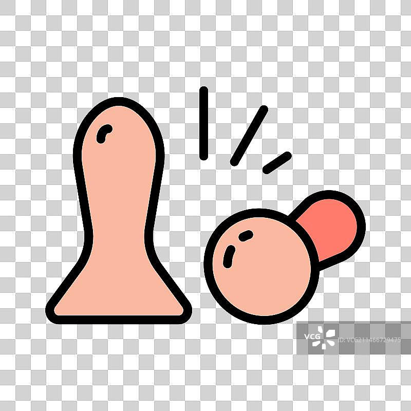 耳塞彩色图标扁平风格标志图片素材