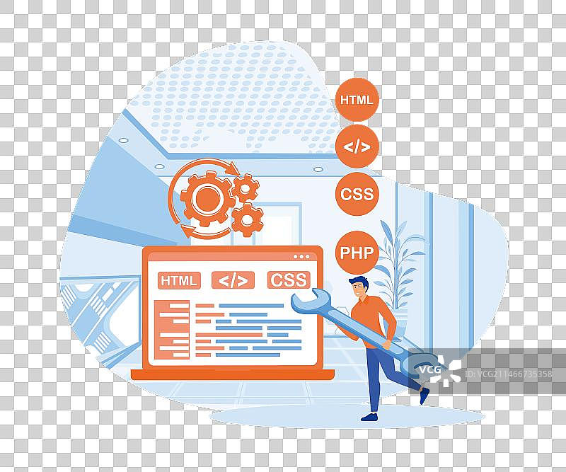 开发网站的程序员卡通角色图片素材