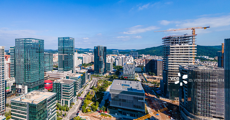 中国广州白云区广州设计之都建筑群航拍图片素材