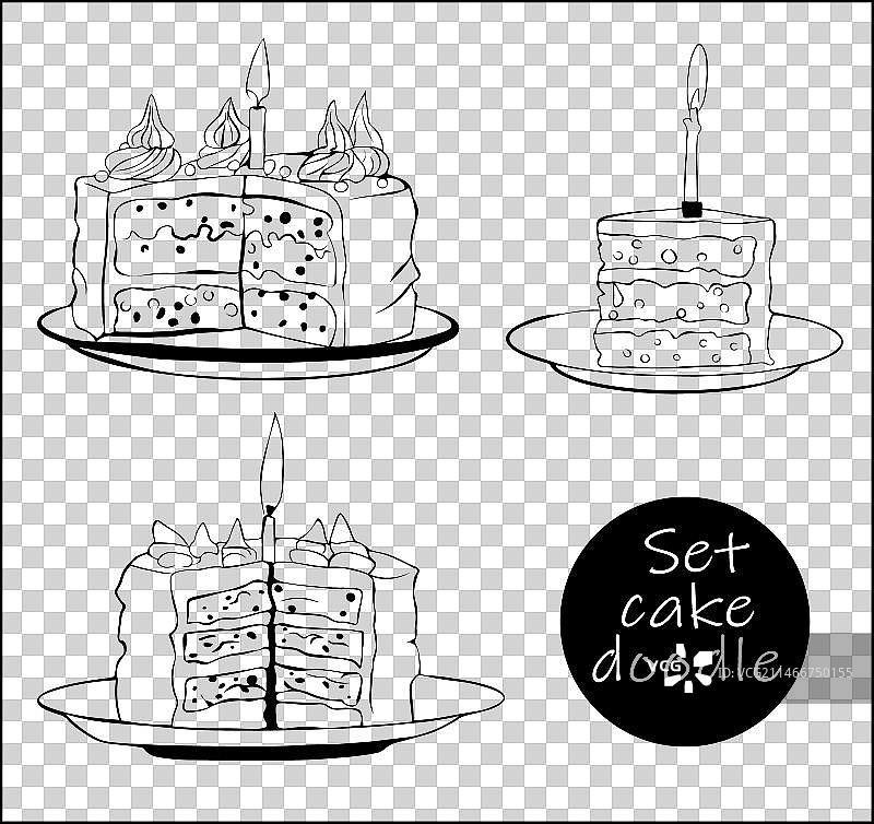 潮流生日蛋糕蜡烛套装图片素材