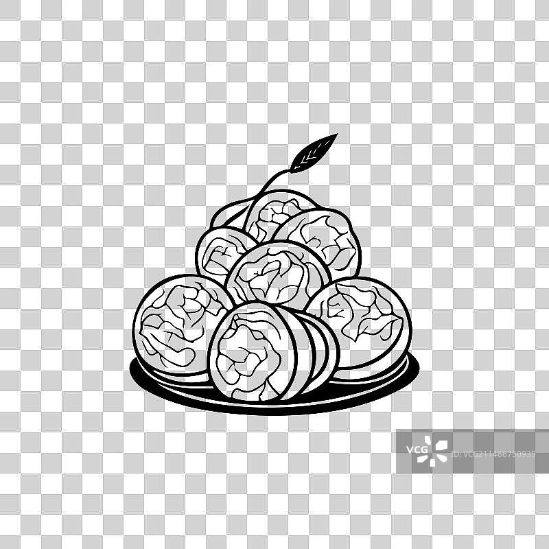 拉杜图标手绘黑色排灯节标志图片素材