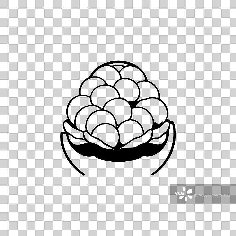 拉杜图标手绘黑色排灯节标志图片素材