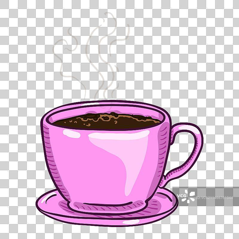 卡通黑咖啡杯图片素材