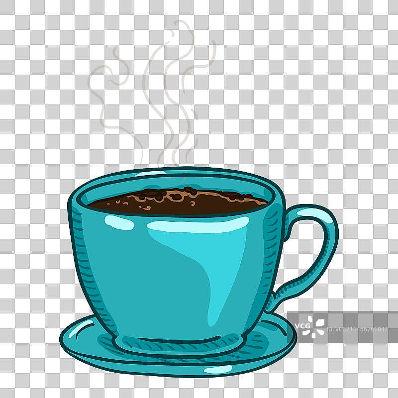 卡通黑咖啡杯图片素材