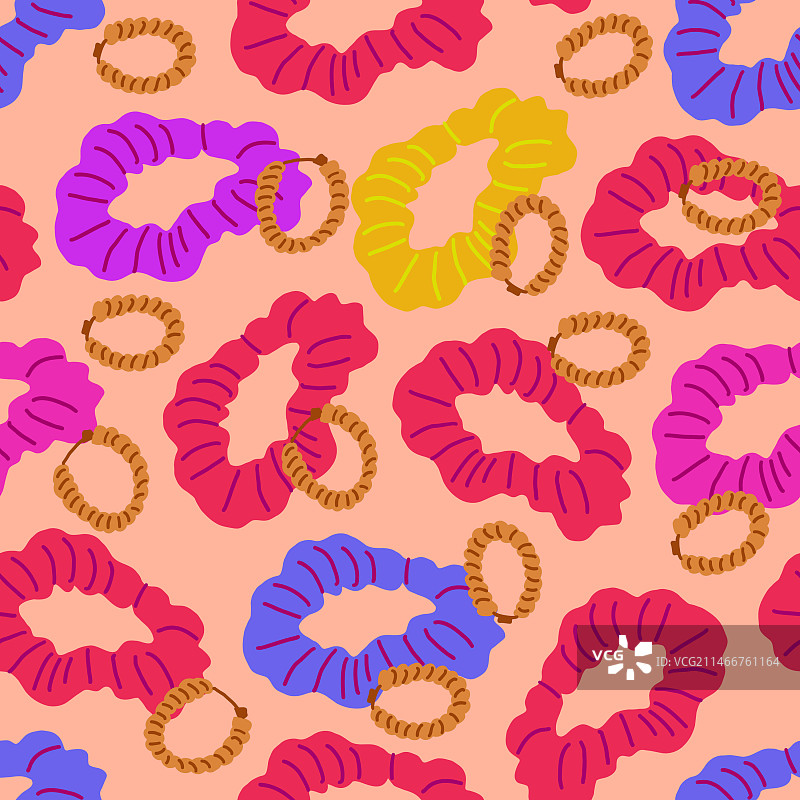丝绸发圈无缝图案图片素材