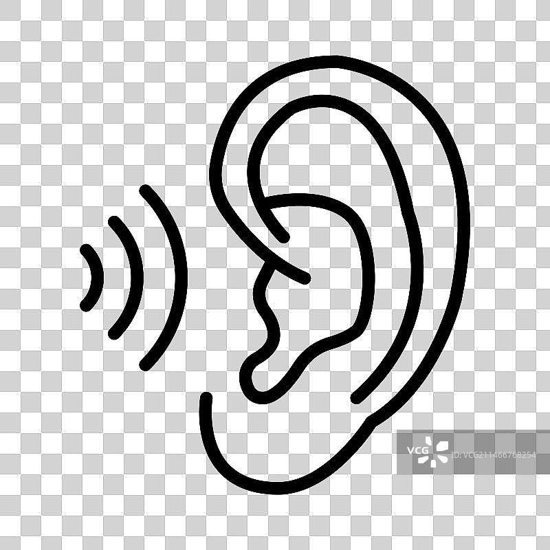 耳塞线性图标硅胶泡沫安全耳塞图片素材