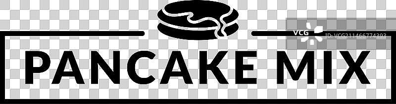 黑色煎饼粉混合物标签图片素材