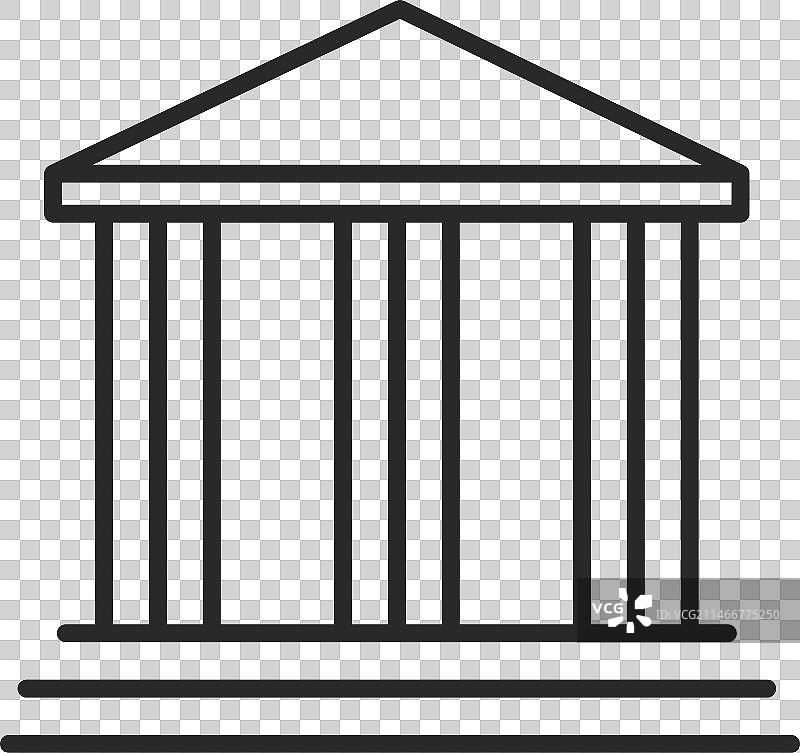万神殿描边图标图片素材
