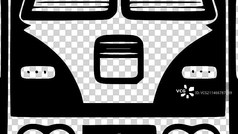 黑白火车隔离图标图片素材