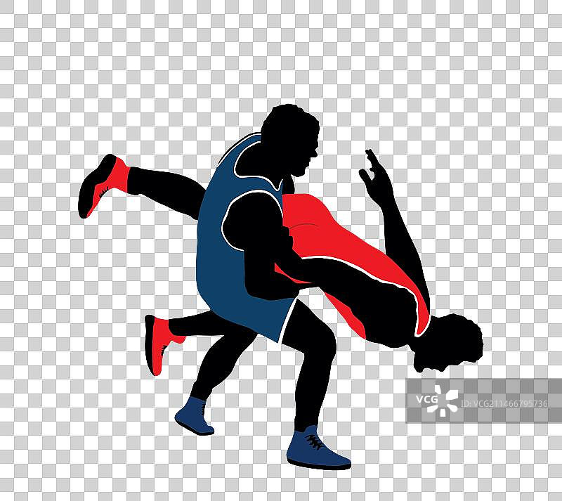 摔跤比赛体育男人摔跤轮廓图片素材
