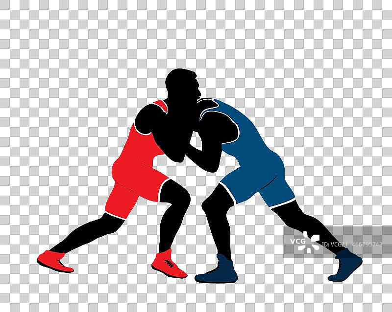 摔跤比赛体育男人摔跤轮廓图片素材