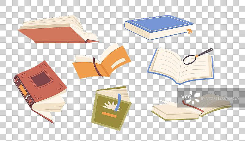 打开和关闭的书籍素材图片素材