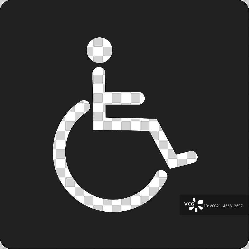 残疾人方形图标图片素材