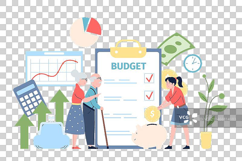 长期养老基金规划资金投资图片素材