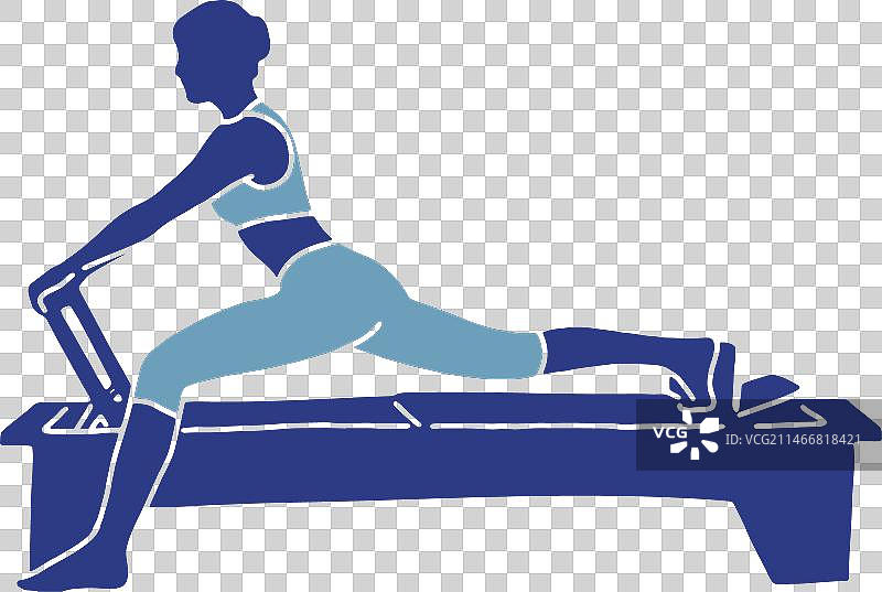 普拉提塑形剪影图片素材