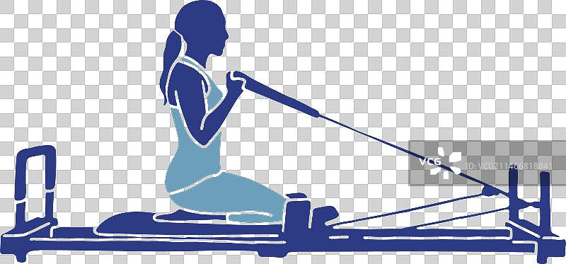 普拉提塑形运动剪影图片素材