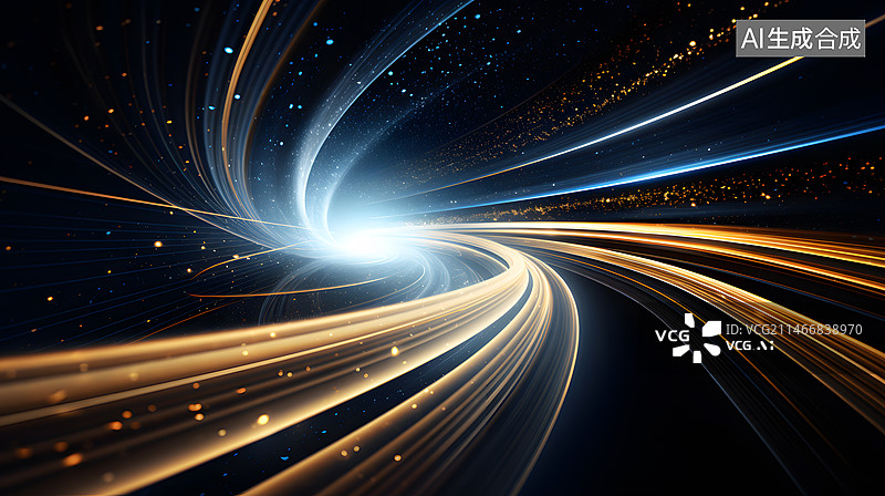 【AI数字艺术】黑金炫彩抽象背景图片素材