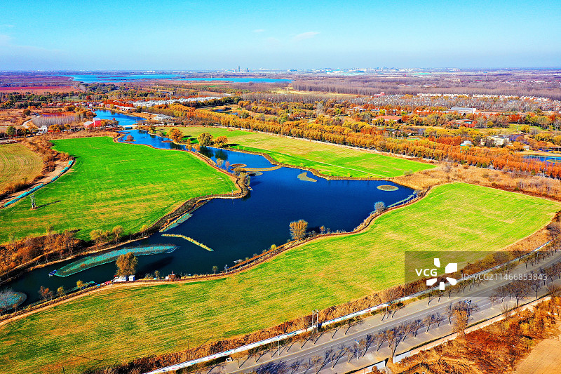 雄安新区雄县温泉城冬季风光美无限 （温泉城）图片素材