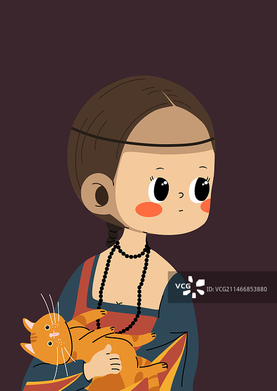 抱着橘猫的少女图片素材