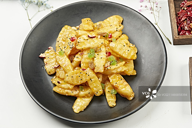 坚果干果拔丝铁棍山药图片素材