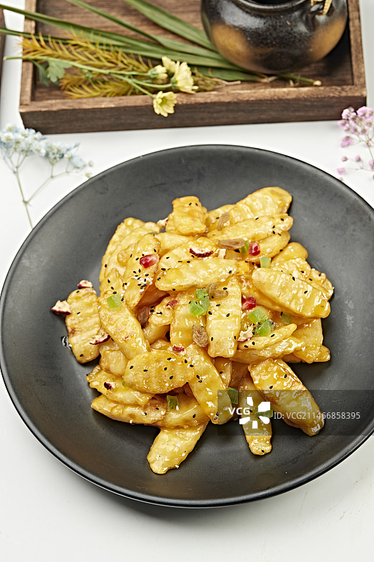 坚果干果拔丝铁棍山药图片素材