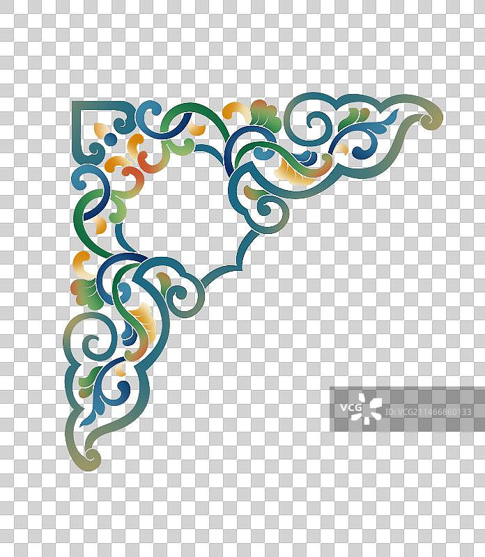 中国风传统装饰角花图片素材