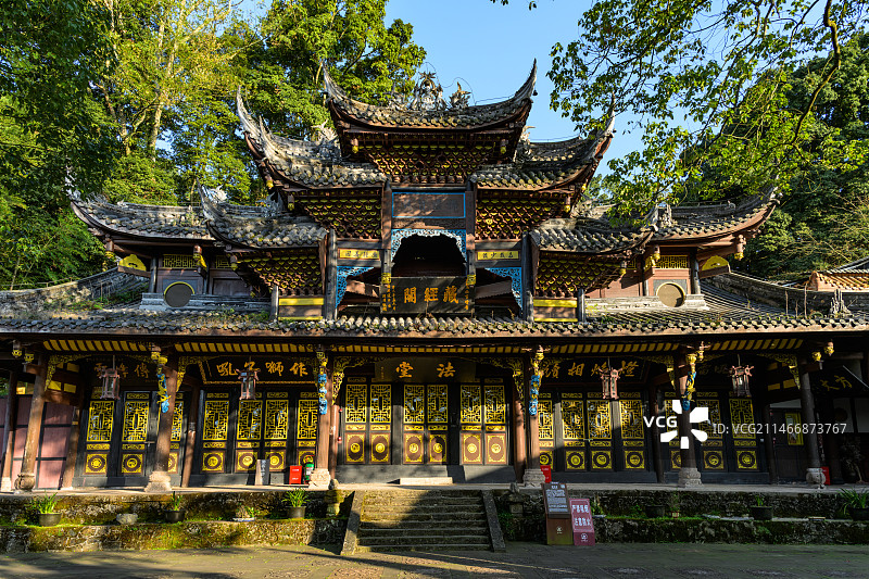 千年古刹雅安荥经云峰寺藏经阁古建筑图片素材