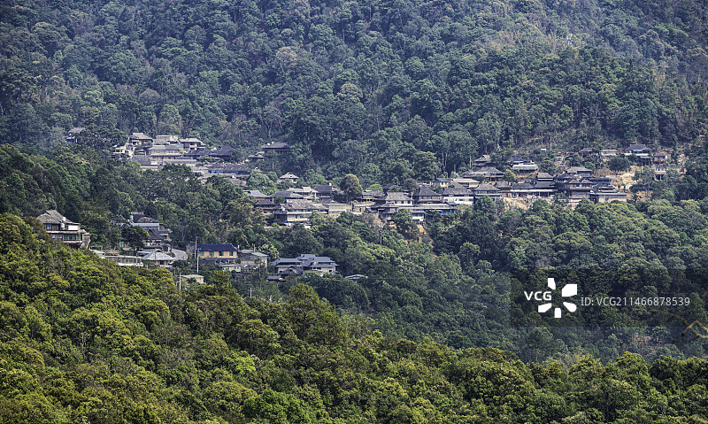 云南普洱景迈山，芒景村景区，世界文化遗产图片素材