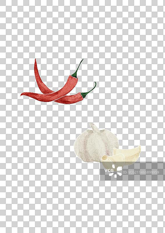 辣椒蒜头免抠元素图片素材