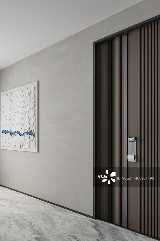 现代风格住宅入户门玄关处鞋柜图片素材