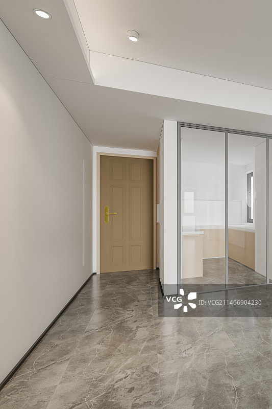 现代风格住宅入户门玄关处鞋柜图片素材