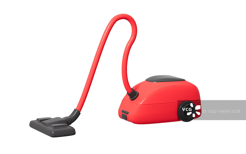 卡通家用吸尘器模型3D渲染图片素材