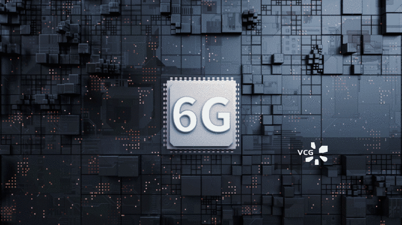 6G网络通信概念3D渲染图片素材