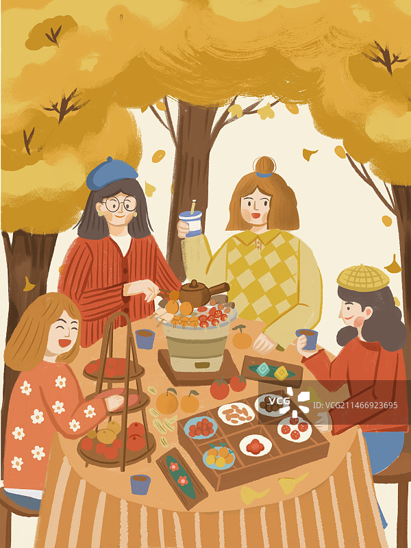 围炉煮茶图片素材