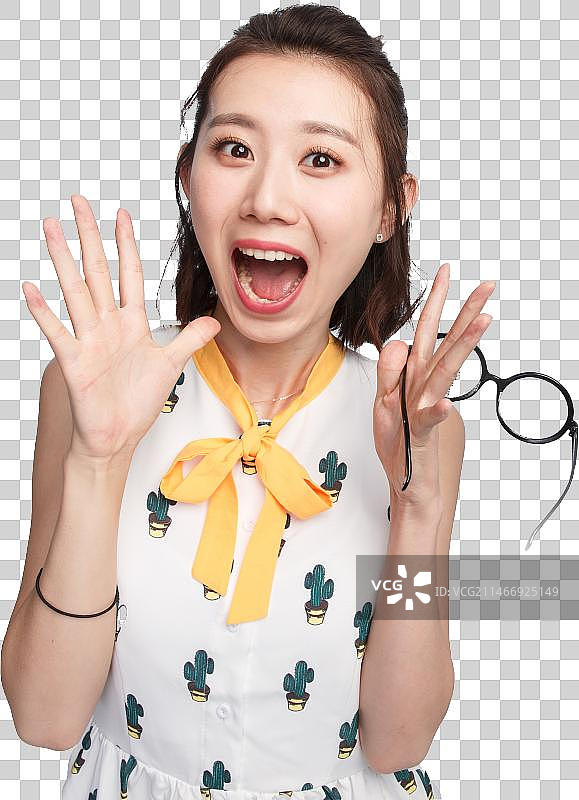 欢乐的青年女人图片素材