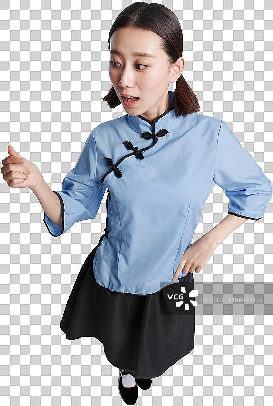 复古青年女人图片素材