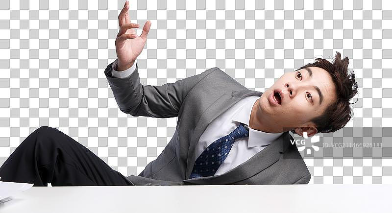 筋疲力尽的商务青年男人图片素材