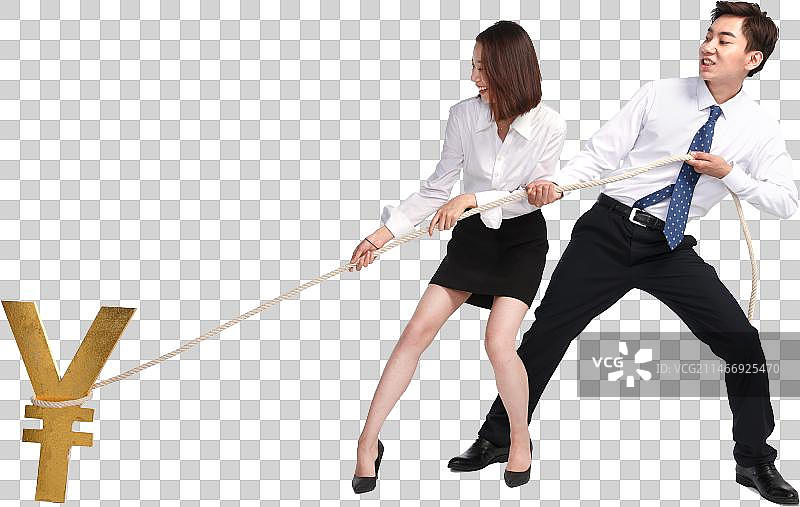 商务青年男女理财图片素材