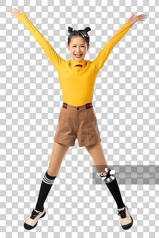 充满活力的年轻女孩图片素材